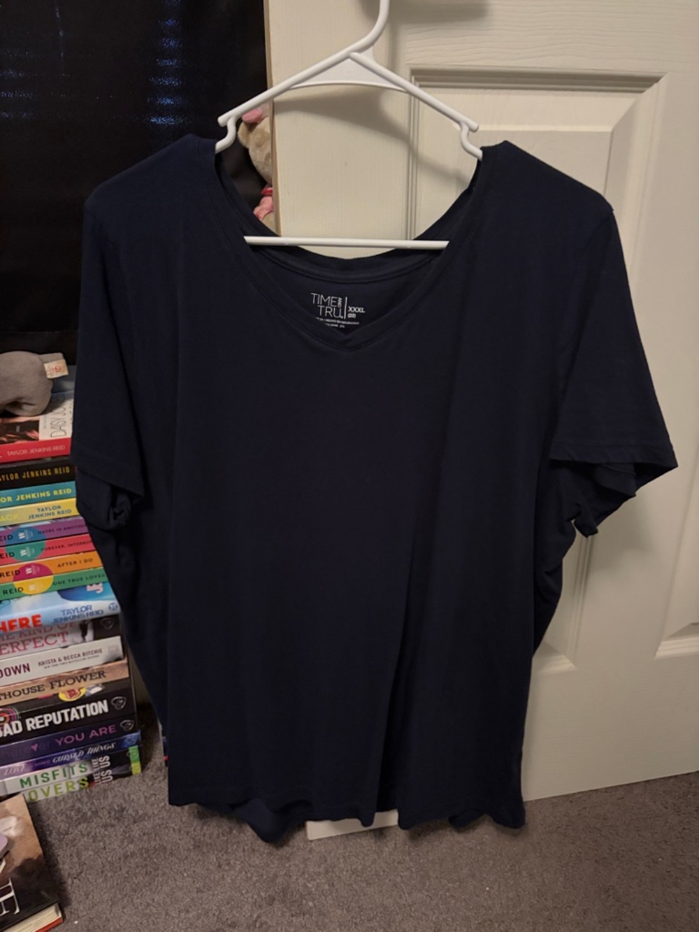 Time and Tru Dark Navy V-Neck Tee